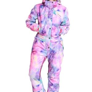 Womens Snowsuit One Pieces Ski Suits Jumpsuits Colorful Coveralls Snowboard